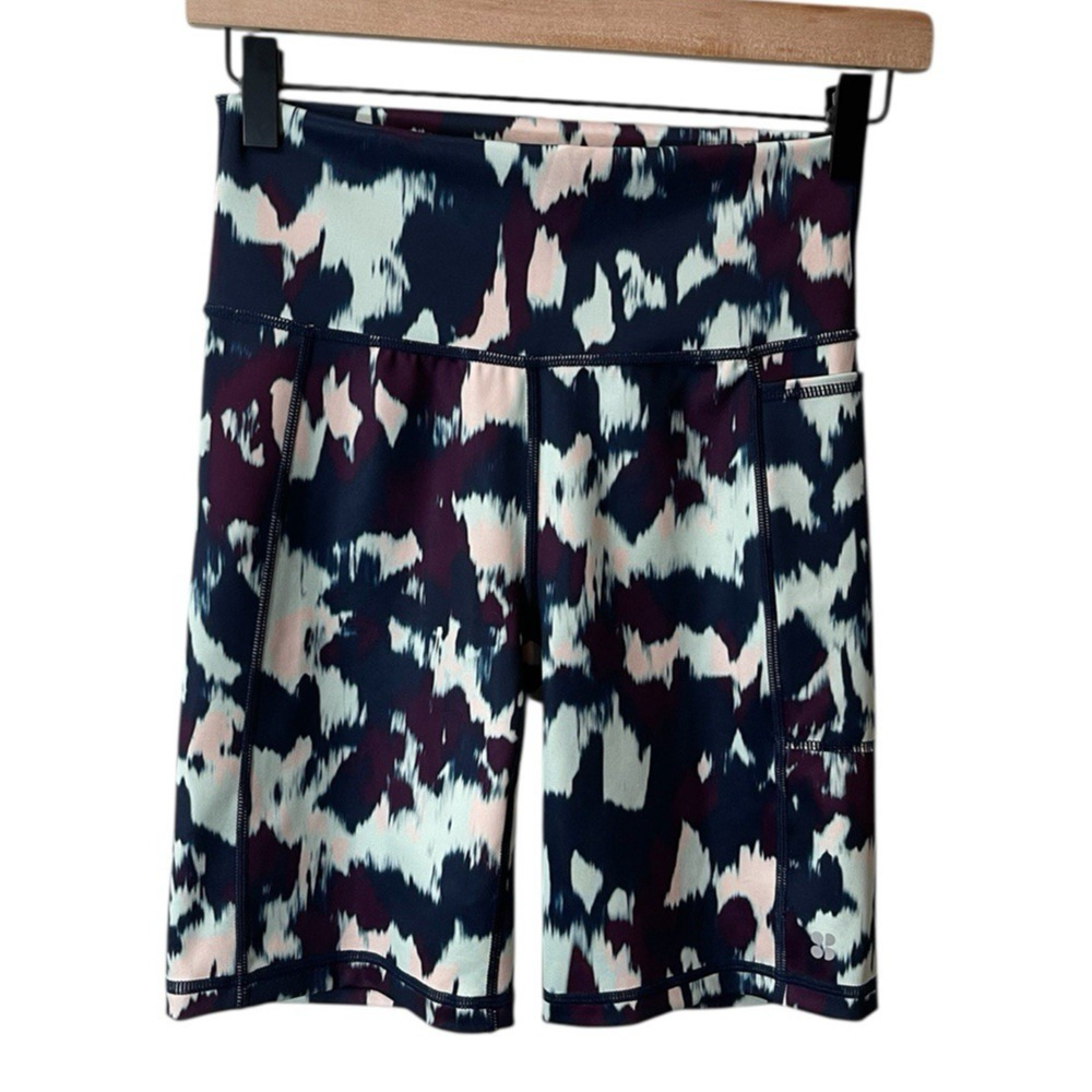 Sweaty Betty High Rise Super Sculpt 8" Biker Shorts Womens 4-6 Multicolor Active